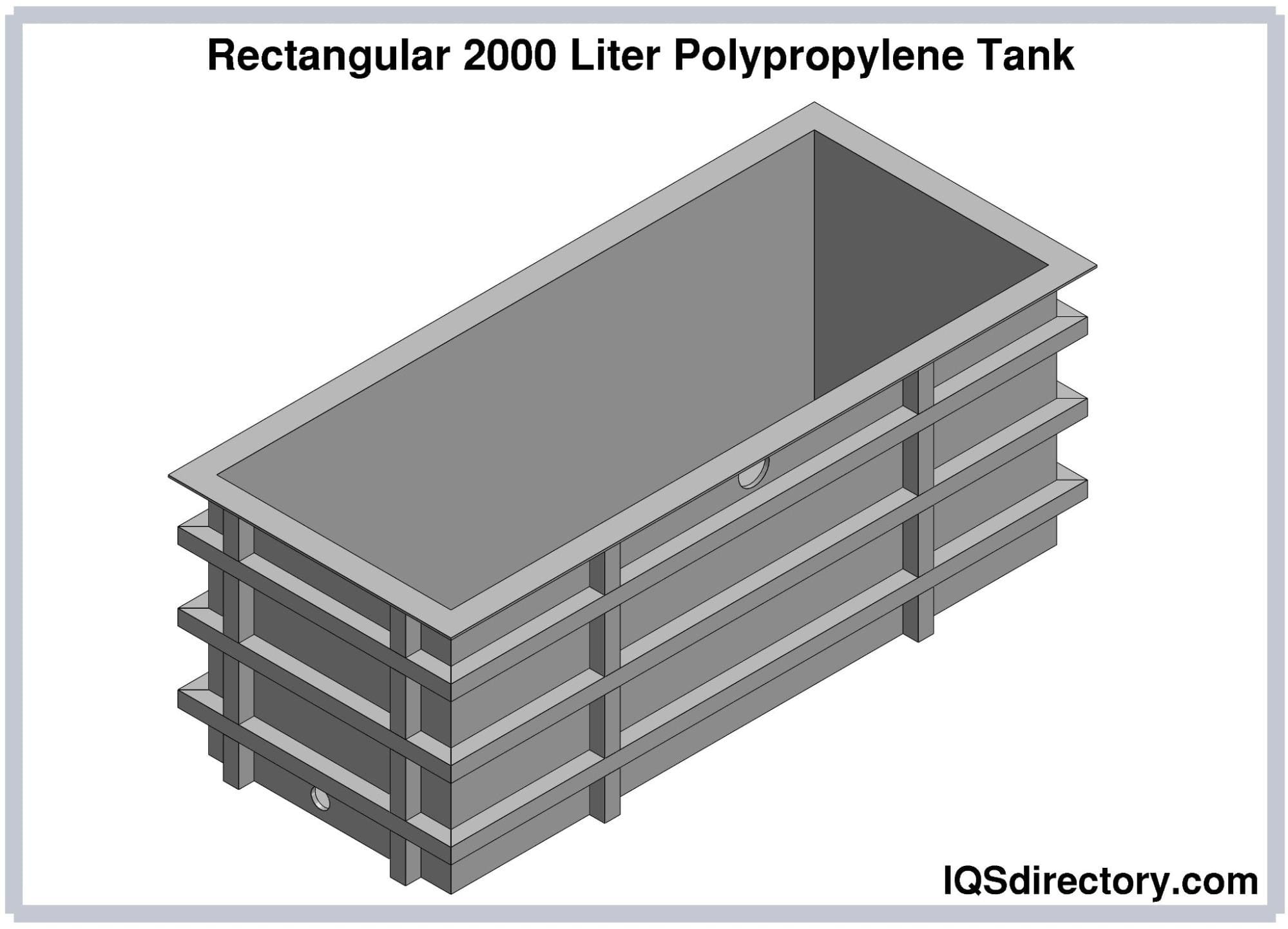 Rectangular 2000 Liter Polypropylene Tank
